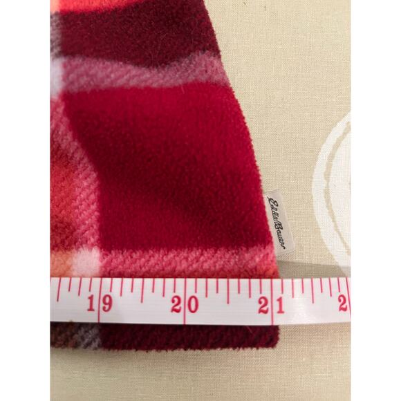 Eddie Bauer Fleece Plaid Pullover Women's Size Medium 1/4 Zip Jacket - Picture 5 of 11